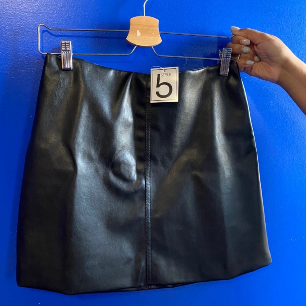 Faux Leather Mini Skirt